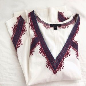 J Crew Embroidered Top